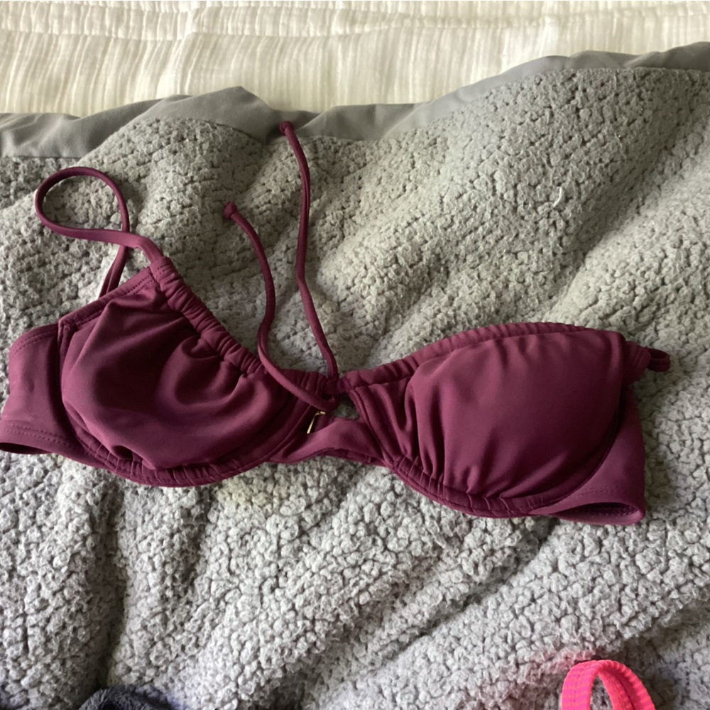 Plum scoop swim top, M, target